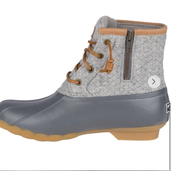 Sperry Top-Sider Saltwater Duck Boots Wool Grey - Picture 4 of 5